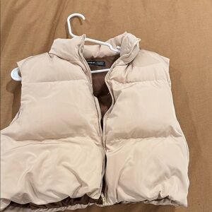 SHEIN Beige Puffer Vest